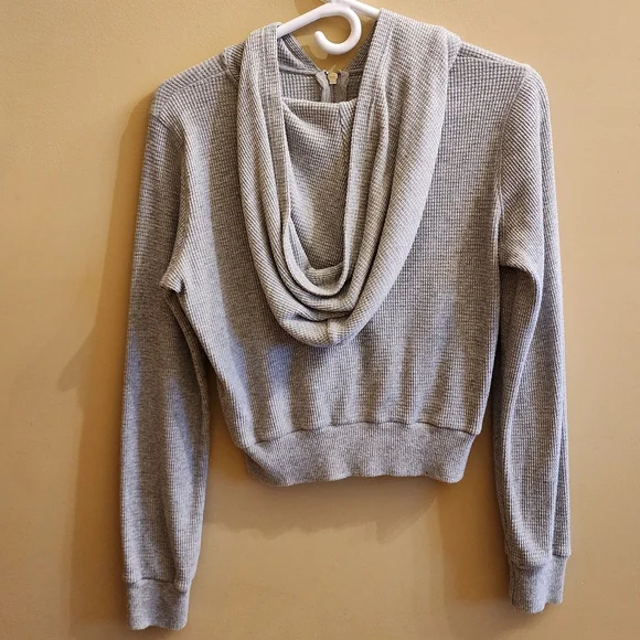TNA Light Gray Ribbed Cardigan - Picture 3 of 4